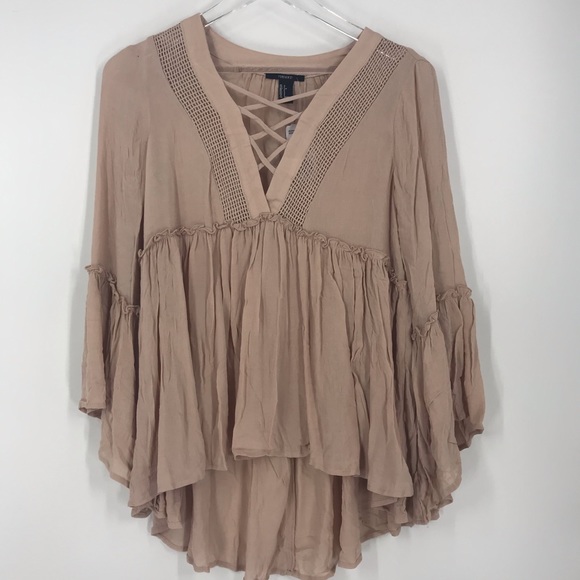 Forever 21 pink flowy top. - Picture 1 of 8